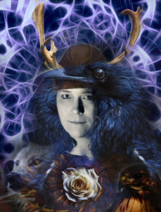 Collage portrait of Julie Hopkins