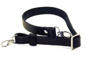 30" Wicket & Craig leather strap with nickel, flat strap slider & 2 nickel swivel strap