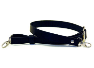 30" Wicket & Craig leather strap with nickel, wide mouth strap slider & 2 nickel swivel strap