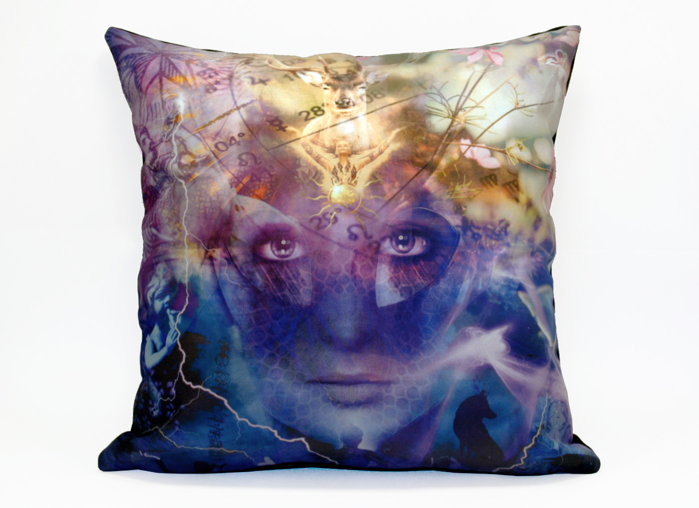 Front view of the Celestial Goddess pillow