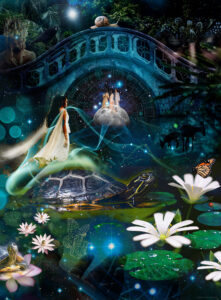 Cosmic Turtle ~ Collage Art