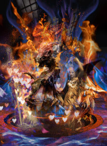 Dragon Fire ~ Collage art