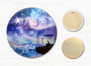 Aether Element 1 - View of canvas print and circular frame