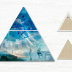 Air Element 1 - View of canvas print and triangular frame