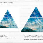 Two print options - Archival fine art paper print or Archival canvs print wrapped around a Basswood frame