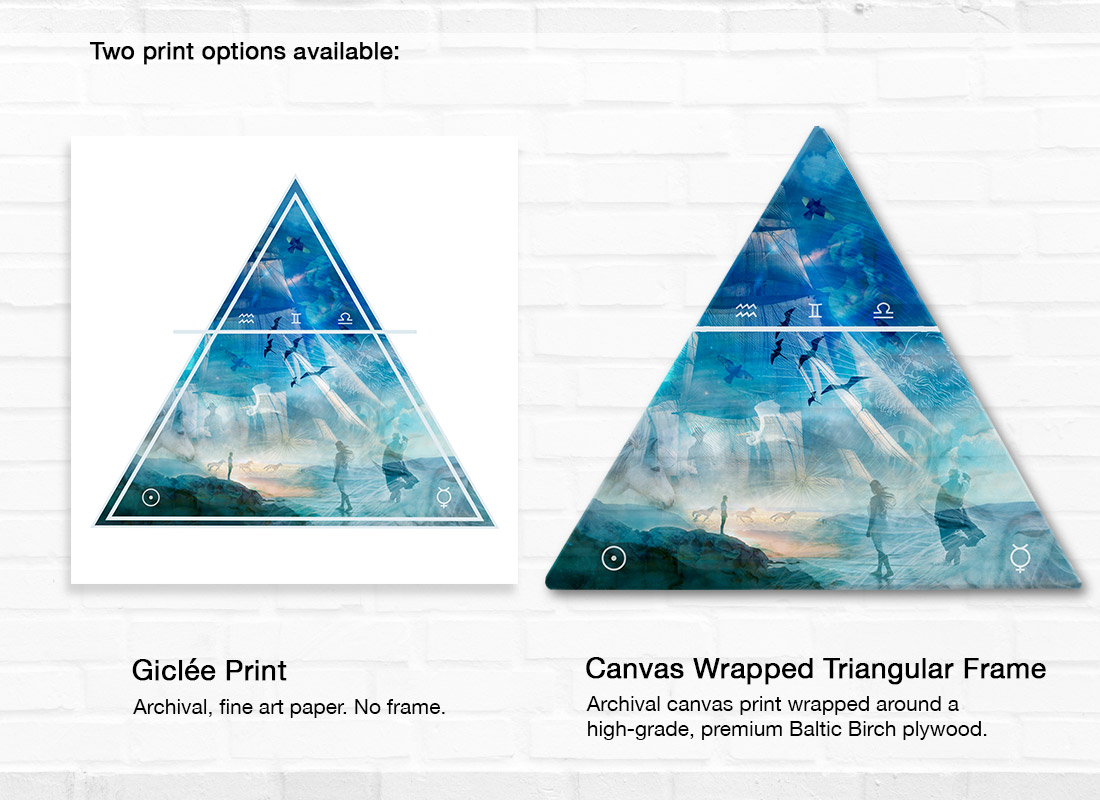 Two print options - Archival fine art paper print or Archival canvs print wrapped around a Basswood frame