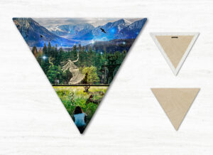 Earth Element 1 - View of canvas print and triangular frame