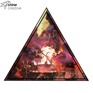 Close up of the collage Fire Element 2