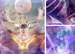 Hand on Heart ~ Close up of sections of the digital collage artwork