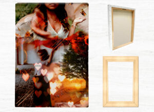 Healing - View of canvas print and basswood frame