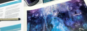 Fire Inside print with Certificate of Authenticity, print instructions and stamp.