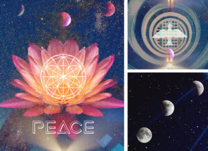 Peace ~ Close up of sections of the digital collage artwork