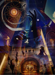 Planetary Alignment ~ Collage Art