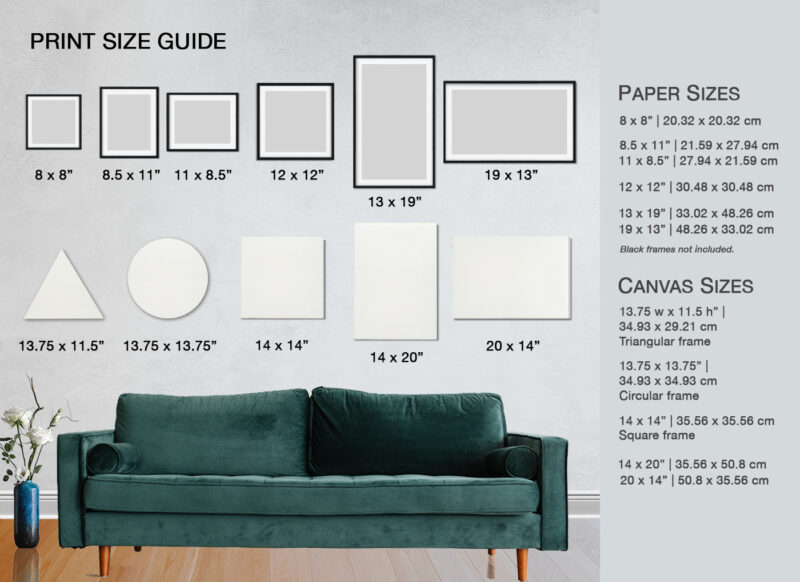 Print Size Guide - Available Paper & Canvas prints sizes